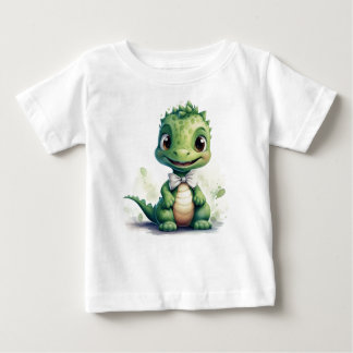 T-shirt Pour Bébé Petit Dino vert