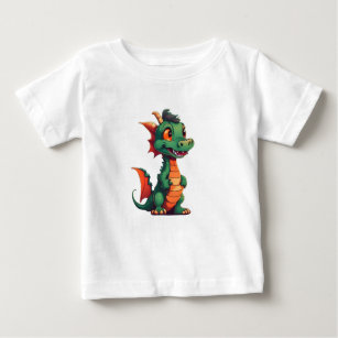 T-shirt Pour Bébé petit dragon vert