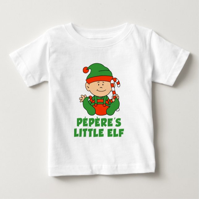 T-shirt Pour Bébé Petit Elfe de Pepere (Devant)
