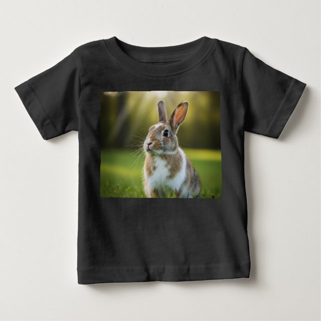 T-shirt Pour Bébé Petit Explorateur dans l'Herbe (Devant)