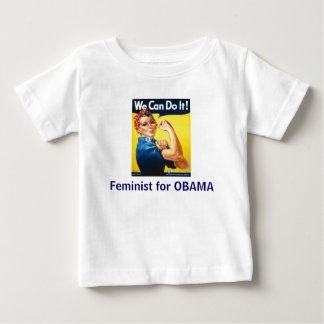 T-shirt Pour Bébé Petit féministe pour OBAMA