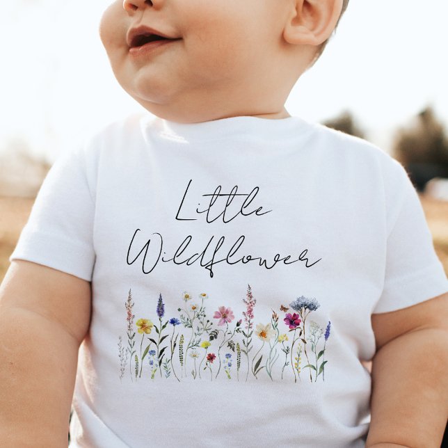 T-shirt Pour Bébé Petit Fleur sauvage (Créateur téléchargé)