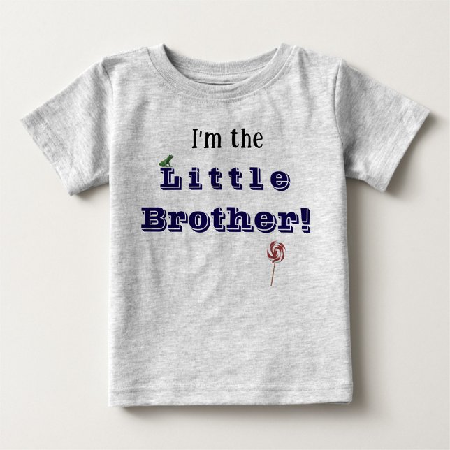 T-shirt Pour Bébé Petit frère avec l'âge (Créateur téléchargé)