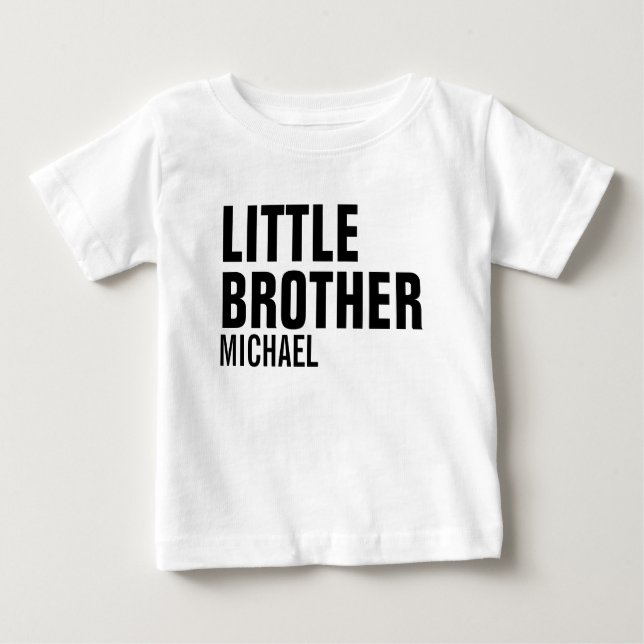 T-shirt Pour Bébé Petit Frère Personnalisé Baby Romper (Devant)