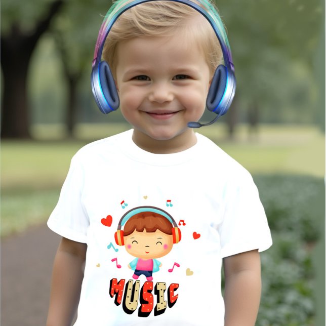 T-shirt Pour Bébé Petit garçon avec musique (Créateur téléchargé)