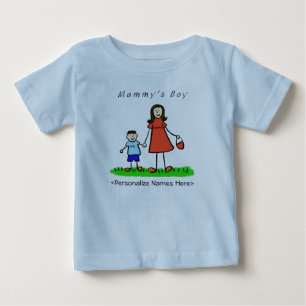 T-shirt Pour Bébé Petit garçon de maman - Brunette Mère & Fils Chemi