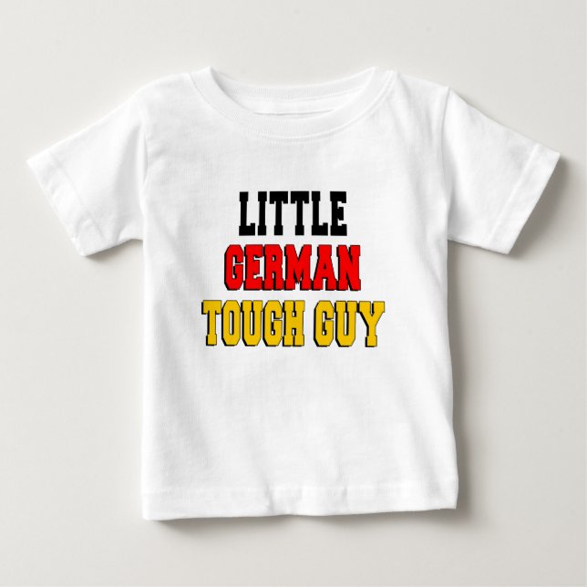 T-shirt Pour Bébé Petit gars dur allemand (Devant)