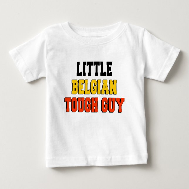 T-shirt Pour Bébé Petit gars dur belge (Devant)