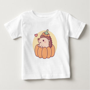 T-shirt Pour Bébé Petit Hérisson En Halloween Citrouille Automne