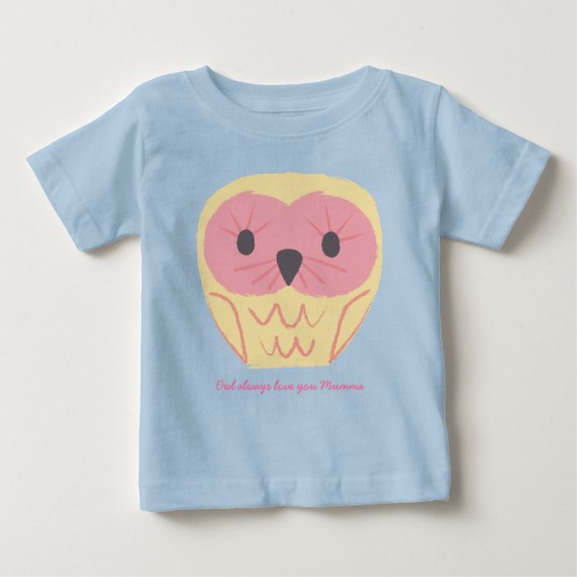 T-shirt Pour Bébé Petit hibou Baby Onsie Baby shower cadeau Idée (Devant)