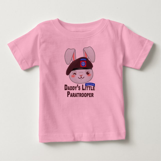 T-shirt Pour Bébé “Petit lapin parachutiste de la 82e Airborne” (Devant)