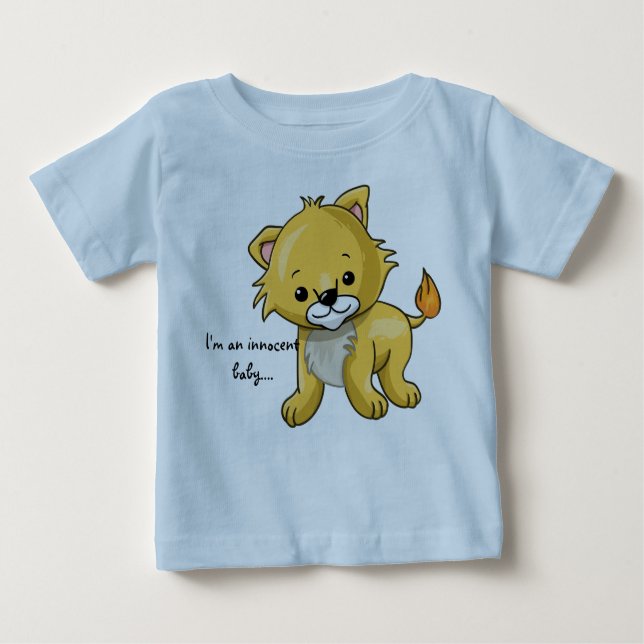 T-shirt Pour Bébé Petit lion (Devant)