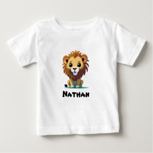 T-shirt Pour Bébé Petit lion personnalisé