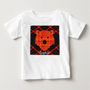 T-shirt Pour Bébé Petit livre d'histoire plaid