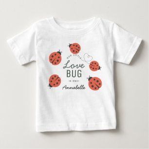 T-shirt Pour Bébé Petit Love Bug Red Ladybug Anniversaire