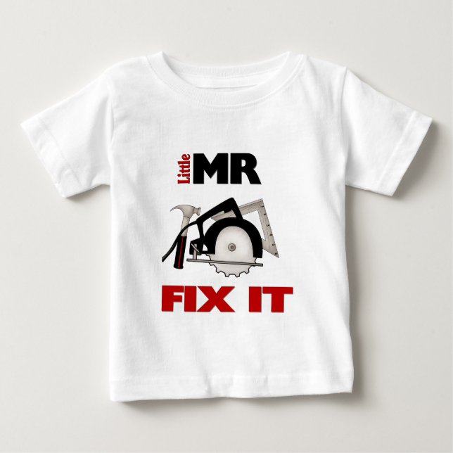 T-shirt Pour Bébé Petit M. Réparez-Le (Devant)