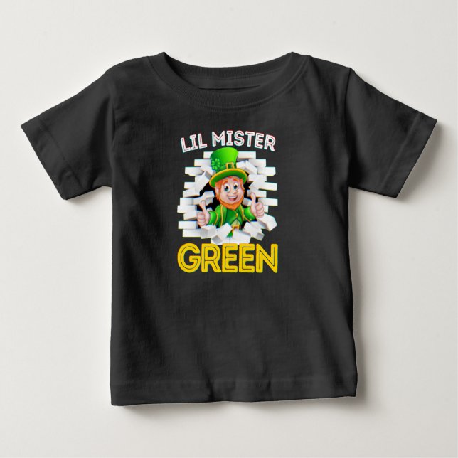 T-shirt Pour Bébé Petit Mister Green Irish Baby Boy Leprechaun Boys (Devant)
