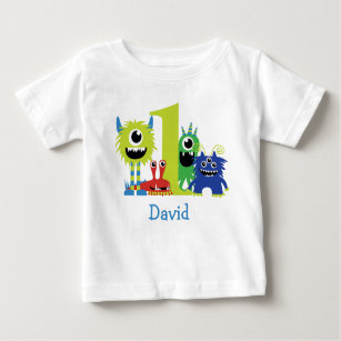 T-shirt Pour Bébé Petit Monster Boy 1er Anniversaire