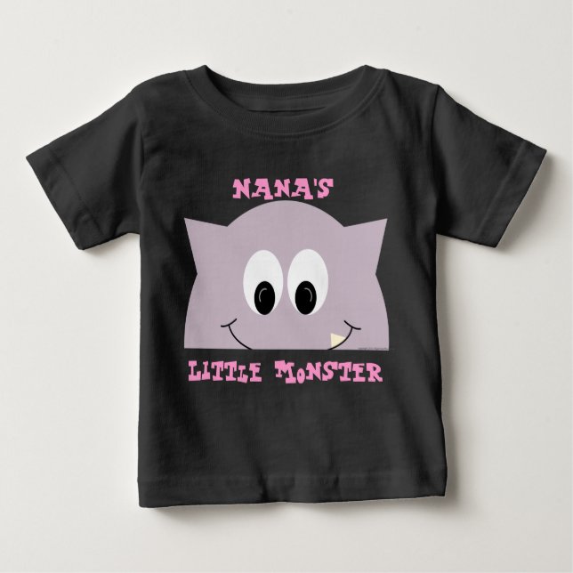 T-shirt Pour Bébé Petit Monstre À Lilac (Devant)