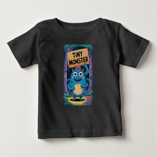 T-shirt Pour Bébé Petit monstre dans la cuisine