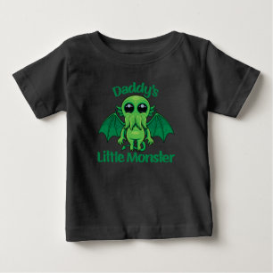 T-shirt Pour Bébé Petit Monstre de papa mignon bébé Cthulhu