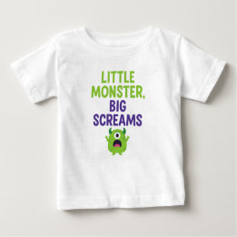T-shirt Pour Bébé Petit Monstre, Gros Cris