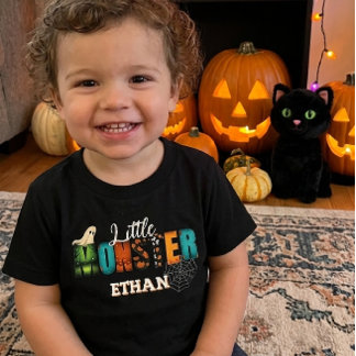 T-shirt Pour Bébé petit Monstre Halloween 2026enfant personnalisé