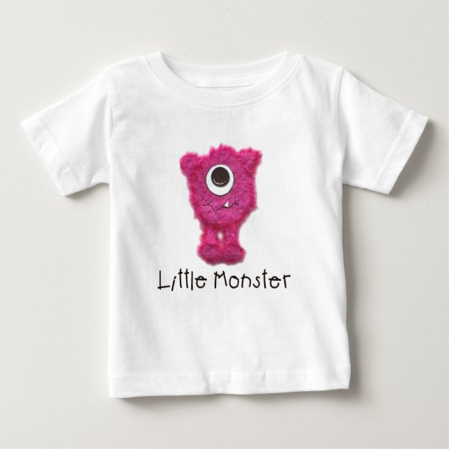 T-shirt Pour Bébé Petit Monstre Zippy Rose Tee à manches longues (Devant)