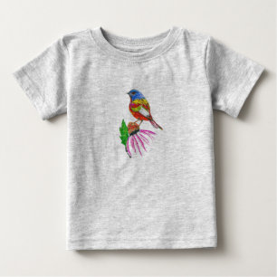 T-shirt Pour Bébé "Petit oiseau nourrisson de beaucoup de couleurs