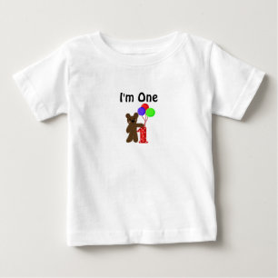 T-shirt Pour Bébé Petit Ours J'ai Un An