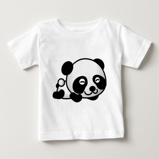 T-shirt Pour Bébé Petit ours panda mignon (Devant)