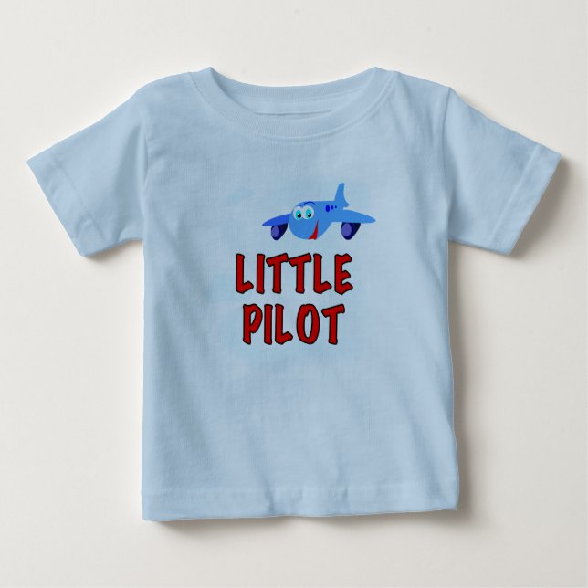 T-shirt Pour Bébé Petit pilote (Devant)