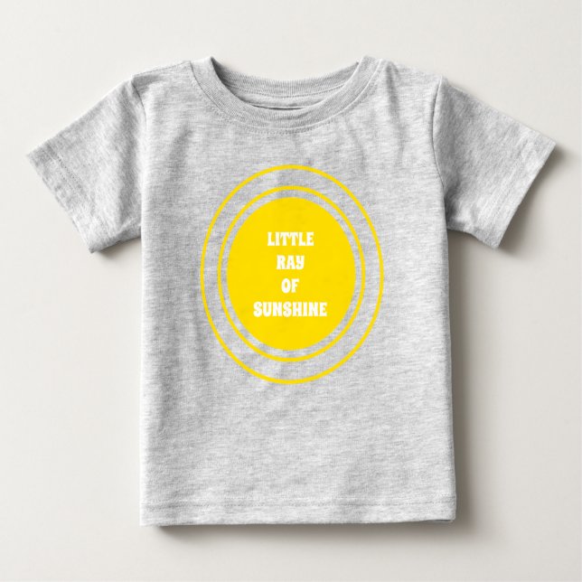 T-shirt Pour Bébé Petit rayon de soleil jaune soleil texte personnal (Devant)