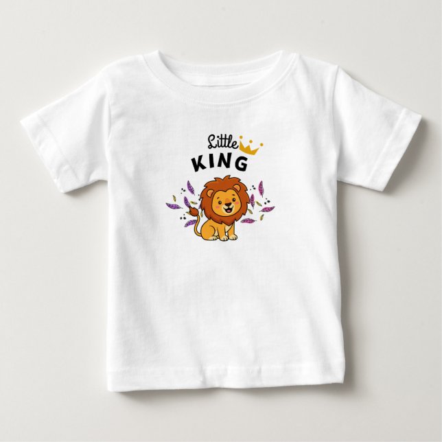 T-shirt Pour Bébé Petit roi conçu  (Devant)