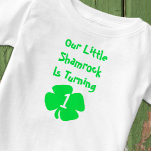 T-shirt Pour Bébé Petit Shamrock 1er Anniversaire