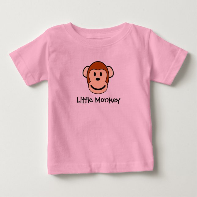 T-shirt Pour Bébé Petit singe (Devant)
