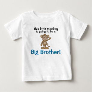T-shirt Pour Bébé Petit singe Big Brother