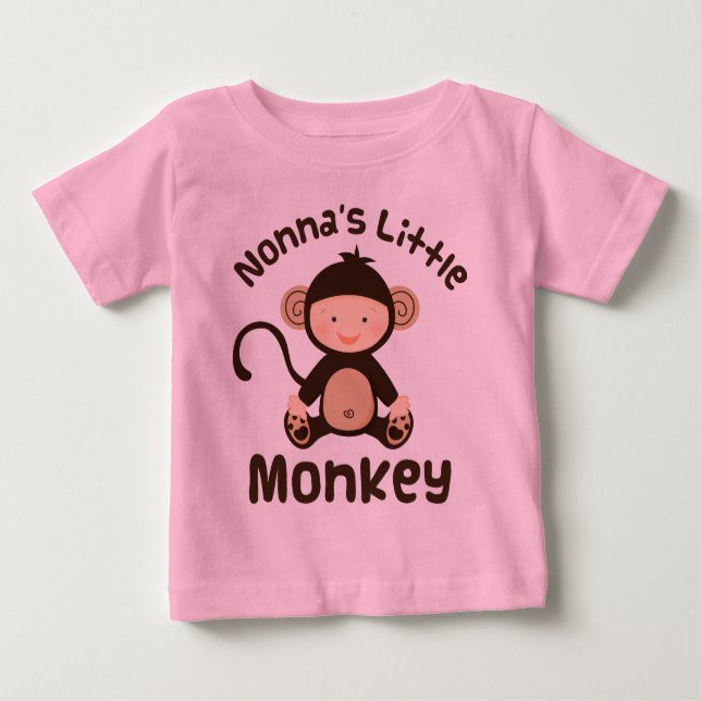 T-shirt Pour Bébé Petit singe de Nonnas (Devant)