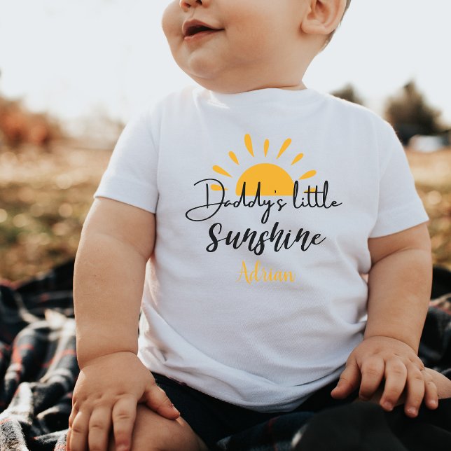 T-shirt Pour Bébé Petit soleil de papa Personnalisé Drôle Drôle Cade (Créateur téléchargé)