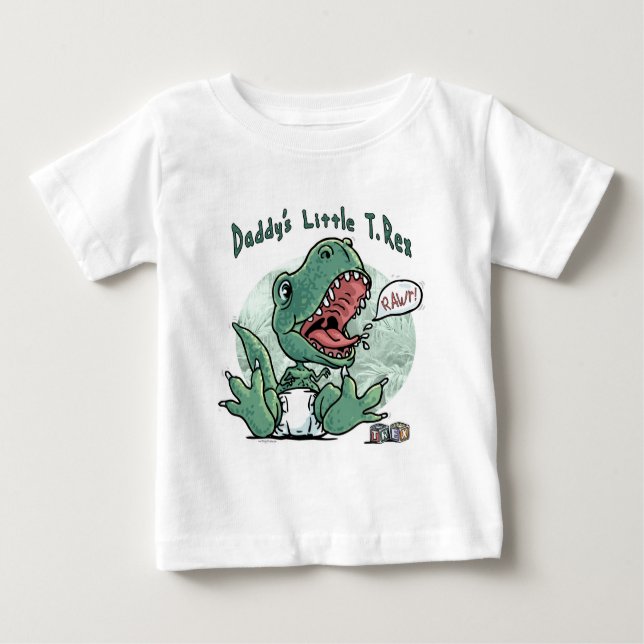 T-shirt Pour Bébé Petit T. Rex du papa par des studios de Mudge (Devant)