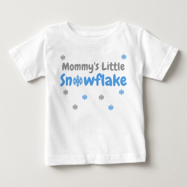 T-shirt Pour Bébé Petit T-shirt bébé Flocon de neige (Devant)