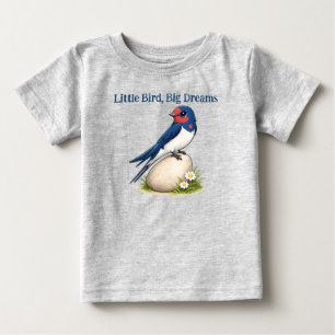 T-shirt Pour Bébé Petit T-Shirt Bébé Hirondelle Petits Oiseaux Grand