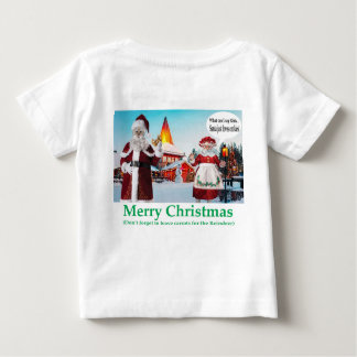 T-shirt Pour Bébé petit tee. Joyeux Noël. chats/m mme claus