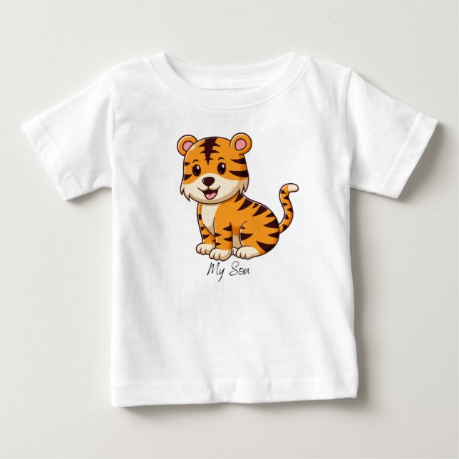T-shirt Pour Bébé petit tigre mignon (Devant)