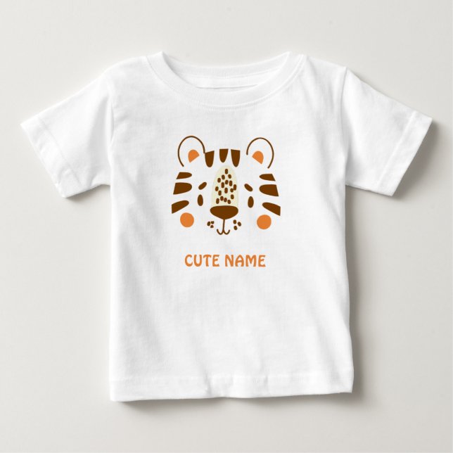 T-shirt Pour Bébé Petit tigre sauvage (Devant)