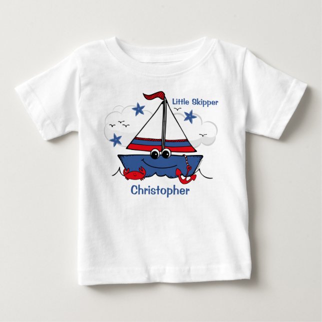 T-shirt Pour Bébé Petit voilier mignon (Devant)