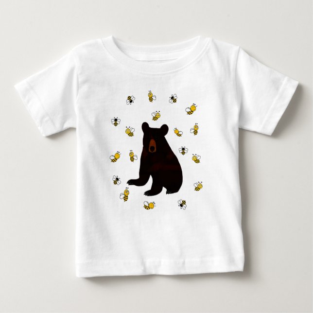 T-shirt Pour Bébé Petite abeille au miel (Devant)