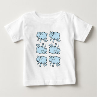T-shirt Pour Bébé Petite agneau bleu