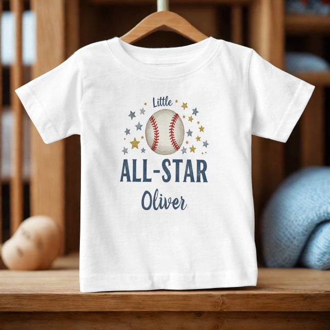 T-shirt Pour Bébé Petite Baseball Star avec des Étoiles (Créateur téléchargé)