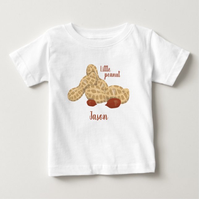 T-shirt Pour Bébé Petite cacahuète avec nom (Devant)